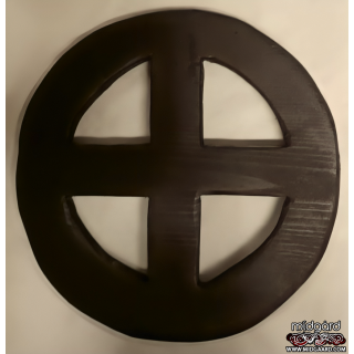 Wood sunwheel wall decoration